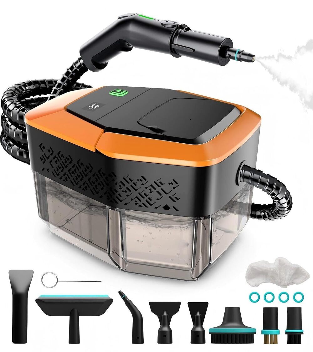 Steam Cleaner, 3-Level Adjustable Handle, 15s Heat-Up, Steamer for Cleaning With